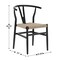 Flash Furniture Logan Commercial Grade Y-Back Style Wood & Kraft Paper Stackable Dining Chair w/Black/Natural Finish ZH-8101YS-BLK-NAT-GG - alternate 2